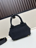 Prada Fashion Elegant Linen Leather Tote Bag Crossbody Bag Size: 22x15x12 CM