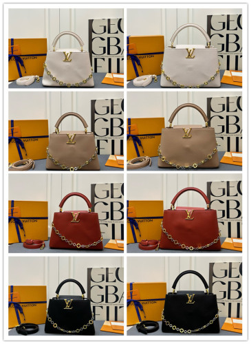 Louis Vuitton Capucines Leather Shoulder Handbag