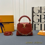 Louis Vuitton Capucines Mini Leather Shoulder Handbag Size: 21x14x8 CM