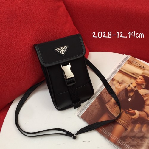 Prada Unisex New Mobile Bag Crossbody Bag Size: 12x19x2.5 CM