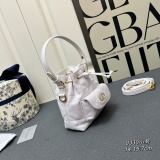 Dior Fashion Elegant Mini Sheepskin One Shoulder Bucket Bag Size: 14x15x7 CM