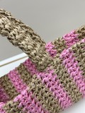 Prada New Hollow Lafite Grass Woven Tote Bag Handbag Size: 50x13x13 CM