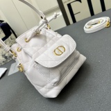 Dior Fashion Elegant Mini Sheepskin One Shoulder Bucket Bag Size: 14x15x7 CM