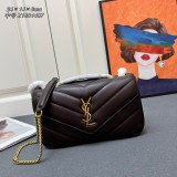 Yves Saint Laurent Classic Collar Flap Sheepskin Handheld Chain Envelope Bag Size: 24 × 14 × 6 CM