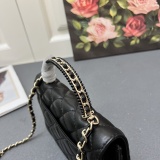 Chanel Classic Logo Hollow Flip Sheepskin Chain Crossbody Bag Size: 19.5 CM