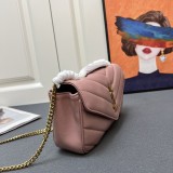 Yves Saint Laurent Classic Collar Flap Sheepskin Handheld Chain Envelope Bag Size: 24 × 14 × 6 CM