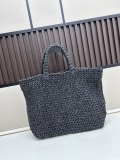 Prada New Hollow Lafite Grass Woven Tote Bag Handbag Size: 50x13x13 CM