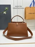 Louis Vuitton Classic Leather Shoulder Bag Size: 38x23x16CM