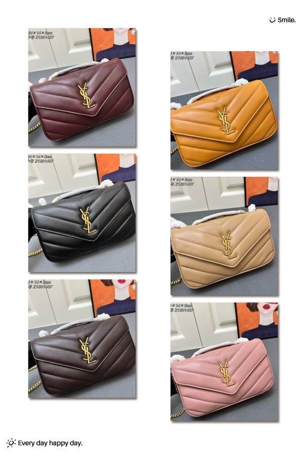 Yves Saint Laurent Classic Collar Flap Sheepskin Handheld Chain Envelope Bag Size: 24 × 14 × 6 CM