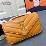 Yves Saint Laurent Classic Collar Flap Sheepskin Handheld Chain Envelope Bag Size: 24 × 14 × 6 CM