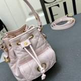 Dior Fashion Elegant Mini Sheepskin One Shoulder Bucket Bag Size: 14x15x7 CM