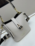 Prada Fashion Elegant Sheepskin Lock Crossbody Bag Handbag Size: 19x18x12 CM