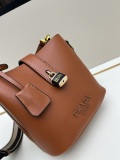 Prada Fashion Elegant Sheepskin Lock Crossbody Bag Handbag Size: 19x18x12 CM