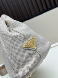 Prada Fashion Elegant Linen Leather Tote Bag Crossbody Bag Size: 30x20x15 CM