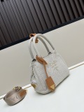 Prada Fashion Elegant Linen Leather Tote Bag Crossbody Bag Size: 22x15x12 CM