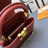 Louis Vuitton Capucines Mini Leather Shoulder Handbag Size: 21x14x8 CM
