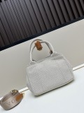 Prada Fashion Elegant Linen Leather Tote Bag Crossbody Bag Size: 22x15x12 CM