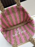 Prada New Hollow Lafite Grass Woven Tote Bag Handbag Size: 50x13x13 CM