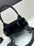 Prada Fashion Elegant Linen Leather Tote Bag Crossbody Bag Size: 22x15x12 CM