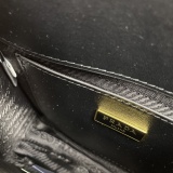 Prada New Embroidered Fabric Tote Bag Crossbody Bag Size: 17x19x6CM
