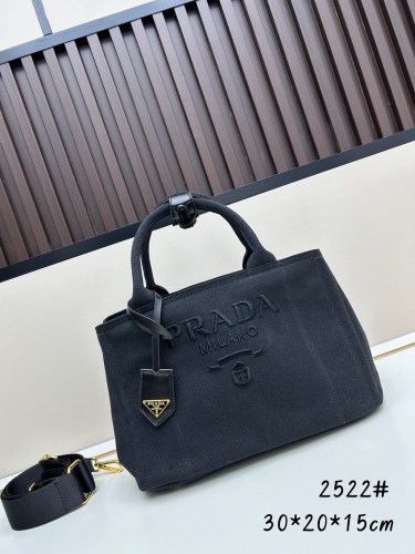 Prada Fashion Elegant Linen Leather Tote Bag Crossbody Bag Size: 30x20x15 CM