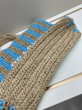 Prada New Hollow Lafite Grass Woven Tote Bag Handbag Size: 50x13x13 CM