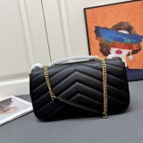Yves Saint Laurent Classic Knitted Sheepskin Handbag Size: 29 × 17 × 8 CM