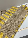 Prada New Hollow Lafite Grass Woven Tote Bag Handbag Size: 50x13x13 CM
