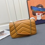 Yves Saint Laurent Classic Collar Flap Sheepskin Handheld Chain Envelope Bag Size: 24 × 14 × 6 CM
