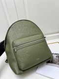 Dior Unisex Classic Embossed Logo Leather Backpack