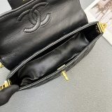 Chanel Classic Double C Retro Flip Sheepskin Handbag Crossbody Bag Size: 24x12 CM