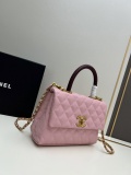 Chanel Classic Coco Handle Double C Chain Crossbody Bag Handbag Size: 22x15x8 CM