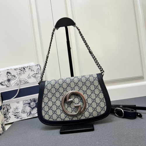 Gucci Retro Double G Flip Postman Bag Chain Bag Shoulder Bag Size: 28x16x4 CM