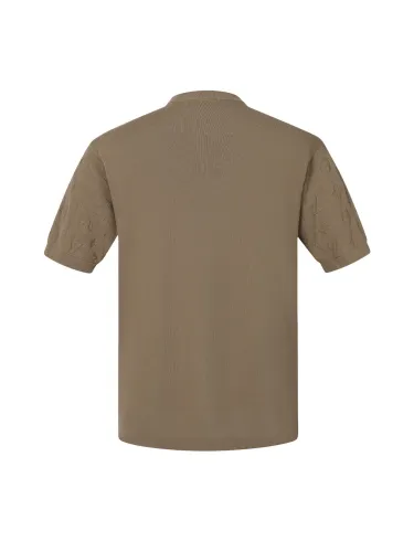Louis Vuitton Classic Logo Jacquard Round Neck Short Sleeve T-shirt