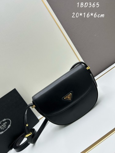 Prada New Classic Leather Double Strap Flip Shoulder Bag Size: 20x16x6 CM