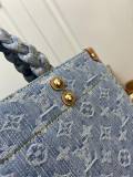 Louis Vuitton New Fashion Denim Cowboy Square Bag Handbag Size: 28x19x11.5 CM