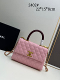 Chanel Classic Coco Handle Double C Chain Crossbody Bag Handbag Size: 22x15x8 CM