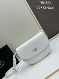 Prada New Classic Leather Double Strap Flip Shoulder Bag Size: 20x16x6 CM