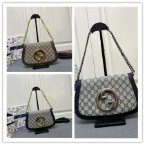 Gucci Retro Double G Flip Postman Bag Chain Bag Shoulder Bag Size: 28x16x4 CM