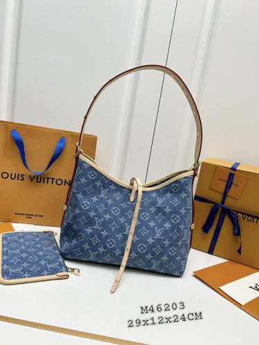 Louis Vuitton New Classic Logo Denim Denim Handbag Shoulder Bag Size: 29x12x24 CM