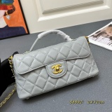 Chanel Classic Double C Retro Flip Sheepskin Handbag Crossbody Bag Size: 24x12 CM