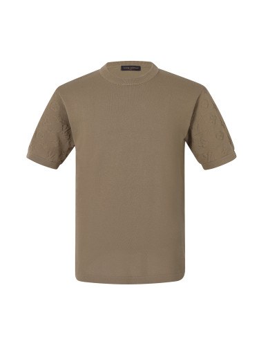 Louis Vuitton Classic Logo Jacquard Round Neck Short Sleeve T-shirt