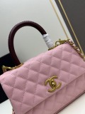 Chanel Classic Coco Handle Double C Chain Crossbody Bag Handbag Size: 22x15x8 CM