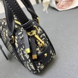 Dior New East West Mini Versatile Bowling Bag Vintage Crossbody Bag Size: 20.5x12x7 CM