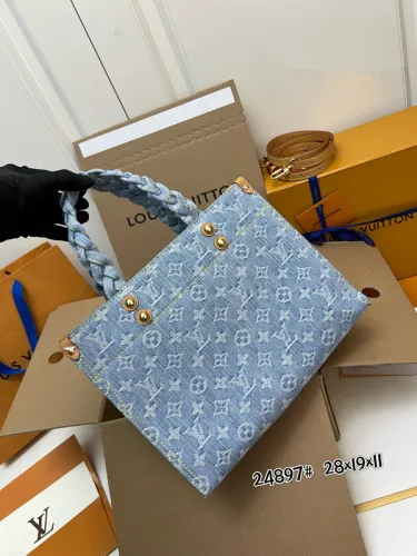 Louis Vuitton New Fashion Denim Cowboy Square Bag Handbag Size: 28x19x11.5 CM