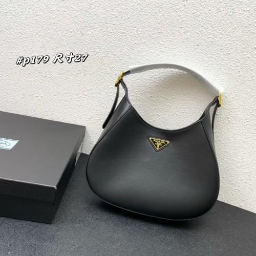 Prada New Classic Leather Underarm Bag Handbag Size: 27x19x5 CM