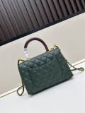Chanel Classic Coco Handle Double C Chain Crossbody Bag Handbag Size: 22x15x8 CM