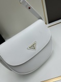 Prada New Classic Leather Double Strap Flip Shoulder Bag Size: 20x16x6 CM