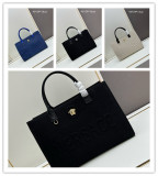 Versace New Embossed 3D Logo Denim Handbag Tote Bag Size: 40x16x29 CM