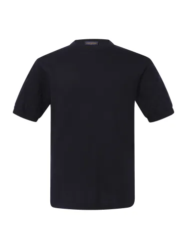 Louis Vuitton Classic Logo Jacquard Round Neck Short Sleeve T-shirt